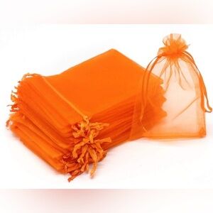 20 Orange Organza Bags
